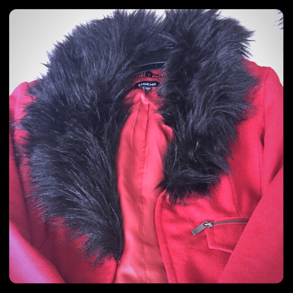 Red wool fashion coat